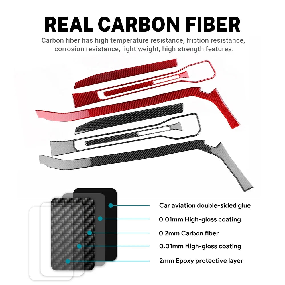 Real Carbon Fiber Console Trim for Mustang GT 2024-2026 – Car Accessories | MotorWorld Marketplace