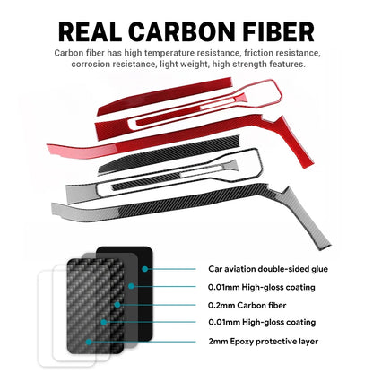 Real Carbon Fiber Console Trim for Mustang GT 2024-2026 – Car Accessories | MotorWorld Marketplace