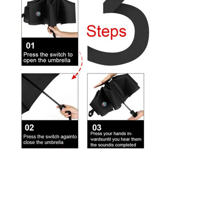 12-Bone Auto Umbrella Windproof for Alfa Romeo Giulia Stelvio