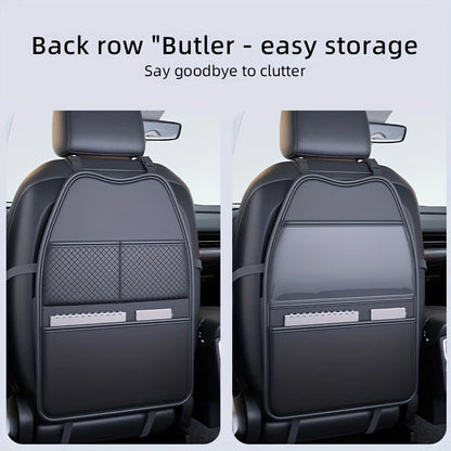 Premium Leather Car Seat Back Protector with Organizer – Car Accessories | MotorWorld Marketplace