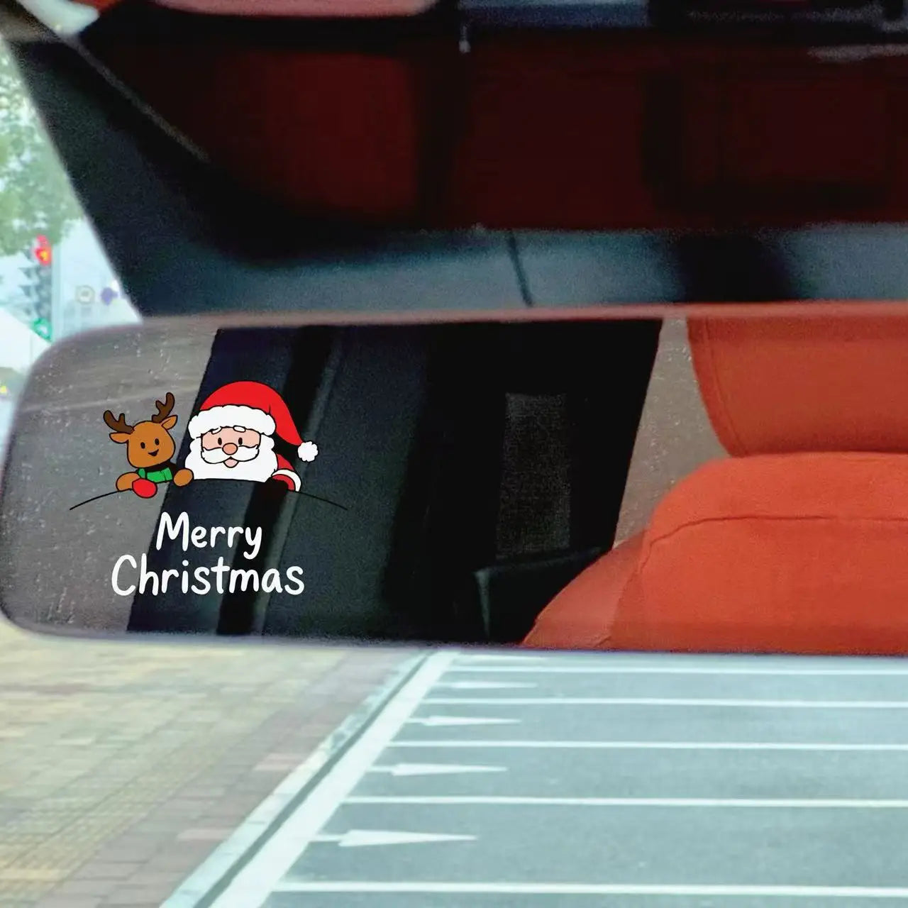 Christmas Santa & Reindeer Stickers for Mirrors & Devices