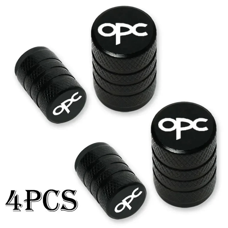 4pcs Opel OPC Tire Valve Caps Waterproof Stem Covers Set