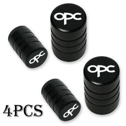 4pcs Opel OPC Tire Valve Caps Waterproof Stem Covers Set