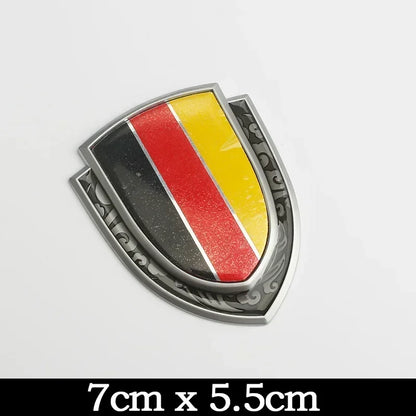 3D Metal Flag Emblem Badge Decal for BMW Audi Toyota Germany Silver – Car Accessories | MotorWorld Marketplace