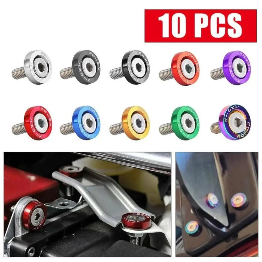 10Pcs M6 JDM Aluminum Washers Hex Screws Car/Scooter Mods – Car Accessories | MotorWorld Marketplace