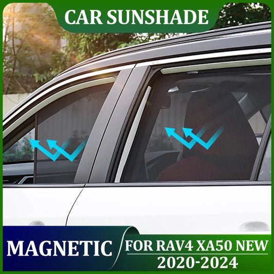 Magnetic Sunshades for Toyota RAV4 XA50 (2020-2024) – Privacy Window Curtains for Passengers