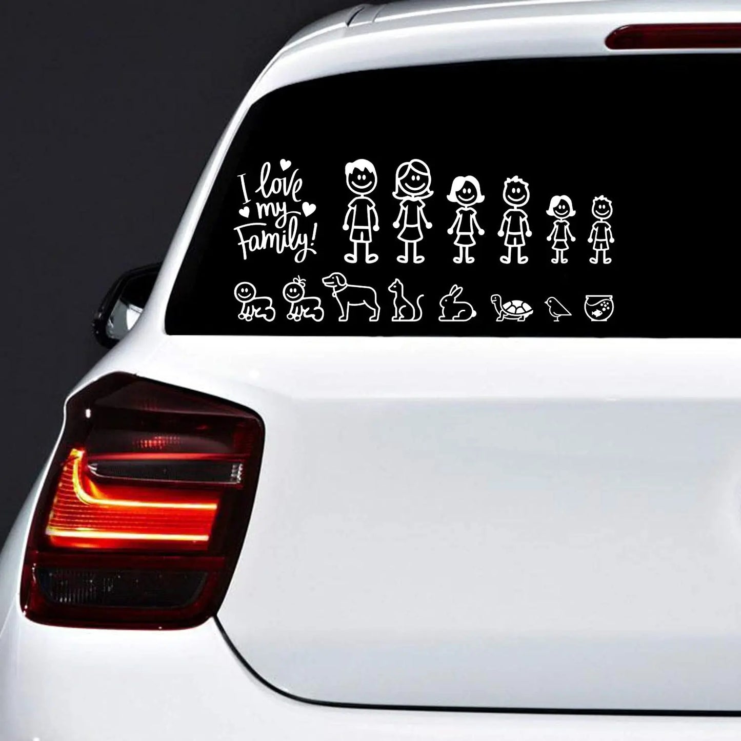 Family Car Vinyl Sticker Decal – Universal Fit, Premium Quality – Car Accessories | MotorWorld Marketplace