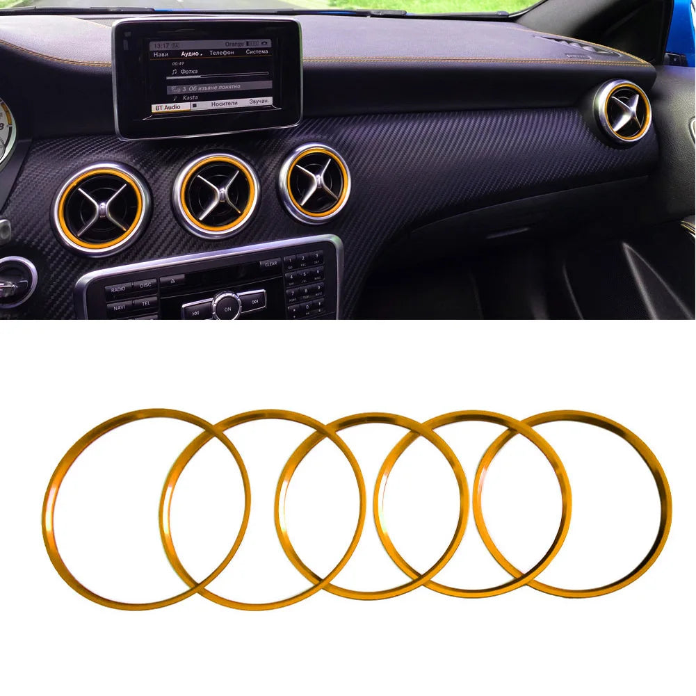 5Pcs AC Vent Trim Set for Mercedes A/B/GLA/CLA 2012-18 Gold – Car Accessories | MotorWorld Marketplace