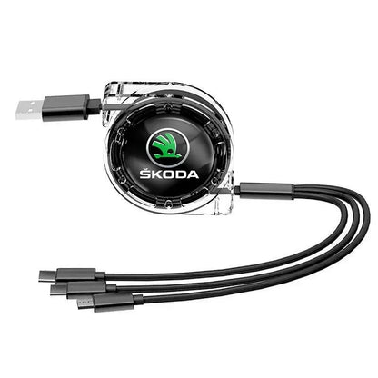 3-in-1 USB Type C Charger for Skoda
