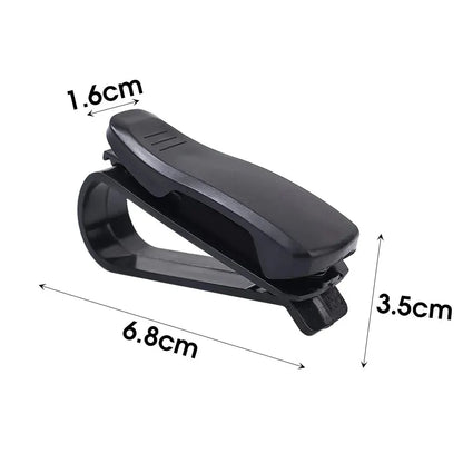 2PCS Universal Car Sun Visor Glasses & Card Clip Holder Set