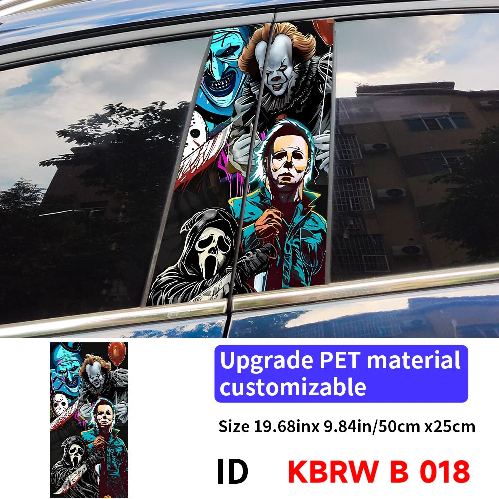 Horror Ghost B Pillar Car Stickers | Waterproof, UV-Proof 018 – Car Accessories | MotorWorld Marketplace