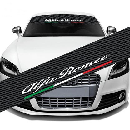 Carbon Fibre Alfa Romeo Windshield Decal - Fits Giulia, Stelvio – Car Accessories | MotorWorld Marketplace