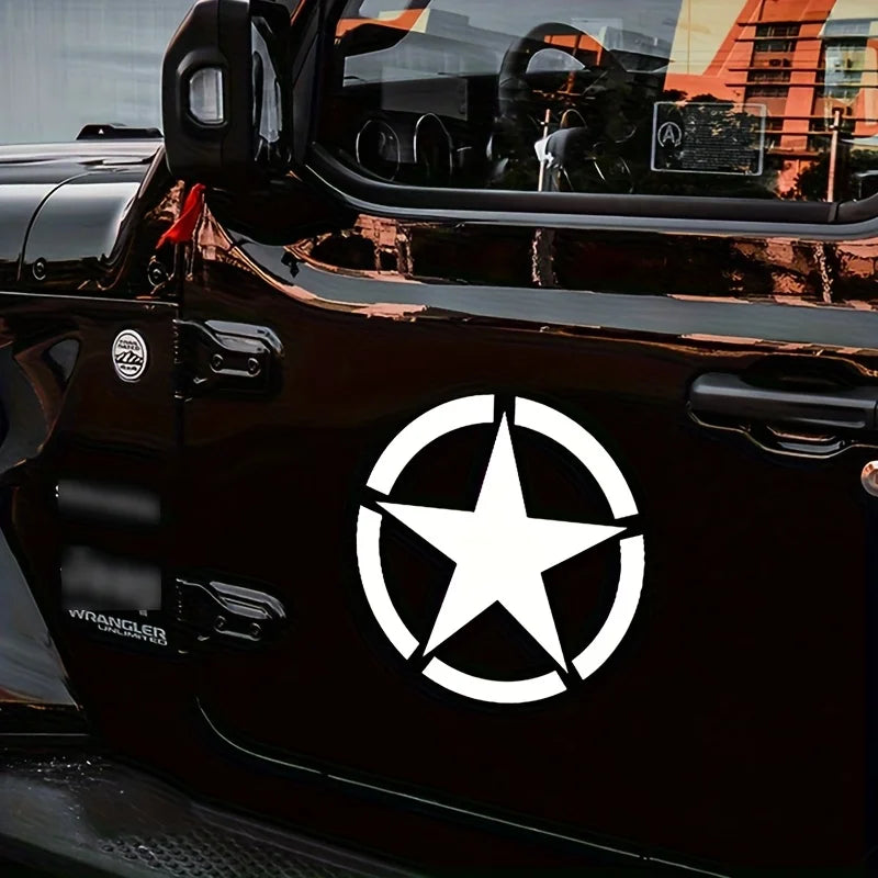 WWII 5-Point Star Car Decals | Reflective, Scratch-Proof – Car Accessories | MotorWorld Marketplace