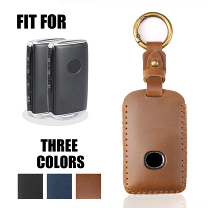 Premium Leather Mazda Key Case, Fits 3/4 Button, Durable