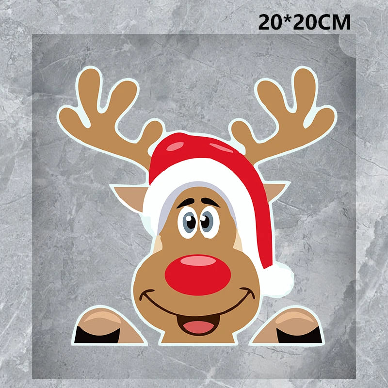 Christmas Santa Claus Waterproof Reflective Car Sticker Decal