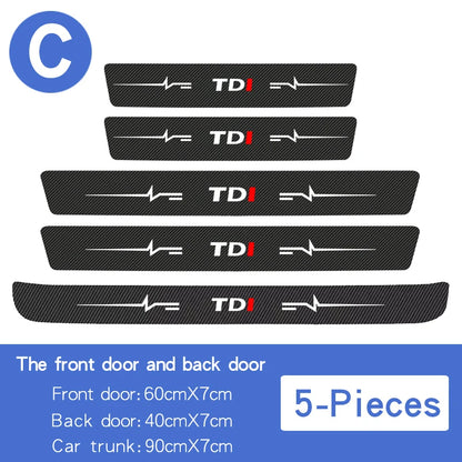 VW TDI TSI Golf/Polo Carbon Fiber Doorsill Protector Film