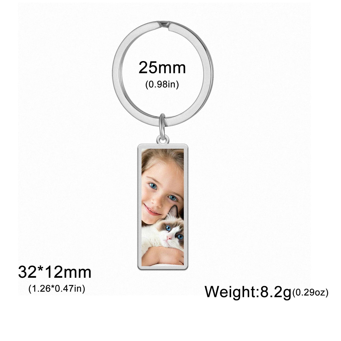 Custom Photo Keychain – Stainless Steel, Ideal Gift for Pros 32mm-12mm – Car Accessories | MotorWorld Marketplace