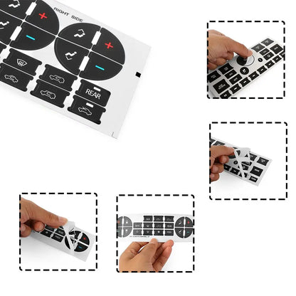 GMC Radio & A/C Button Repair Stickers - Pro Fit