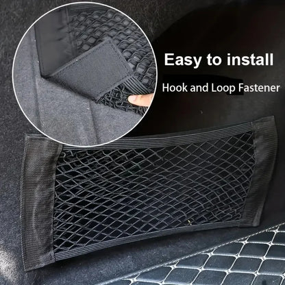 Filet de rangement universel à double maille pour coffre de voiture et filet coupe-feu