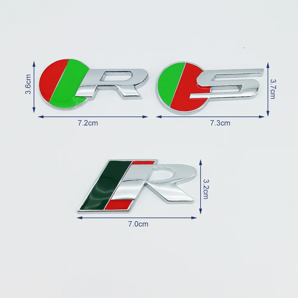 3D Metal R S Logo Badge Emblem for Jaguar