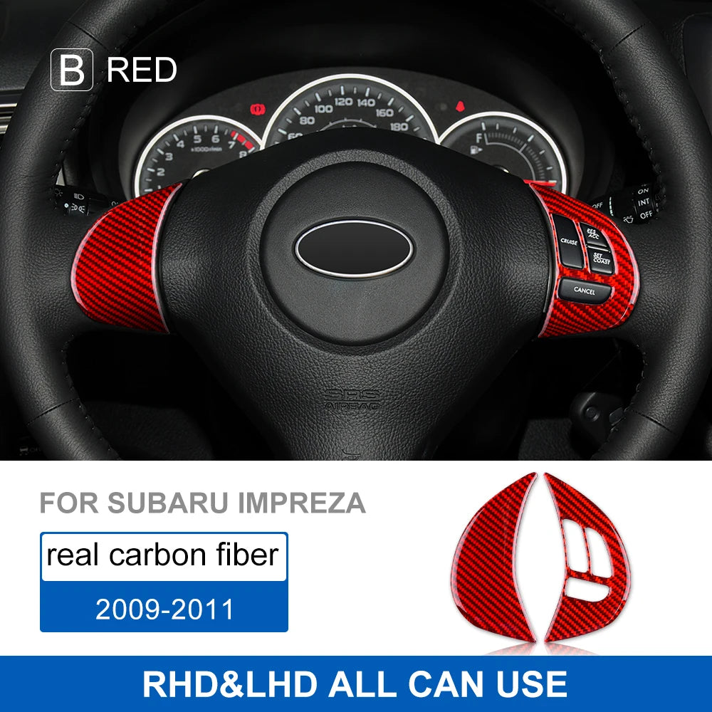 Real Carbon Fiber Steering Wheel Trim for Impreza 09-11 Red 03 – Car Accessories | MotorWorld Marketplace