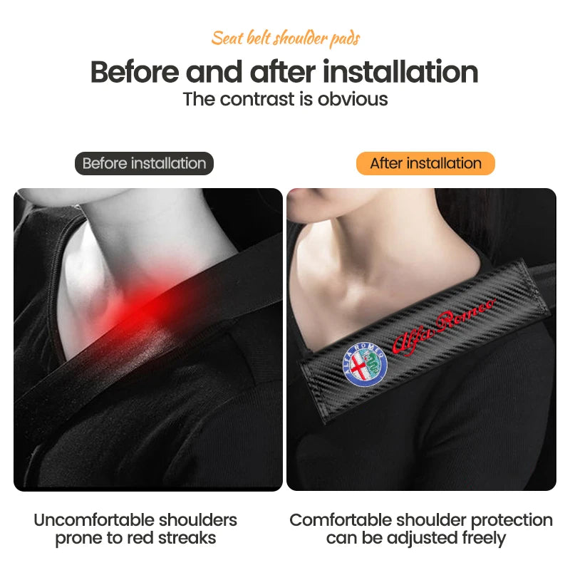 Leather Seat Belt Cover for Alfa Romeo