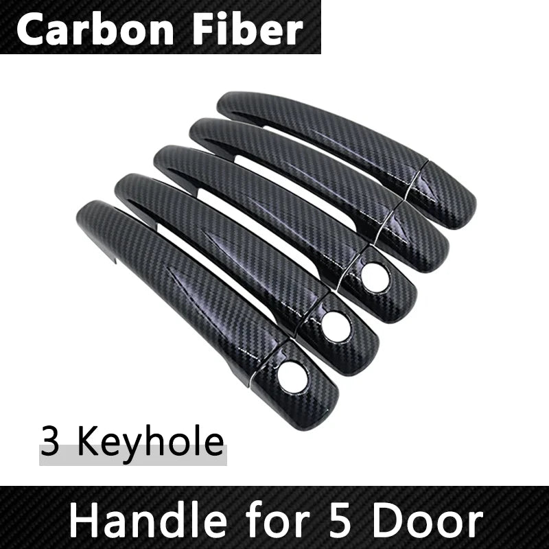 (NOT SOLD TO USA) Gloss Black Carbon Fiber Door Handle Covers for DS3 09-19 3 Keyhole 5 door – Car Accessories | MotorWorld Marketplace