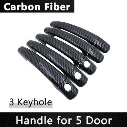(NOT SOLD TO USA) Gloss Black Carbon Fiber Door Handle Covers for DS3 09-19 3 Keyhole 5 door – Car Accessories | MotorWorld Marketplace
