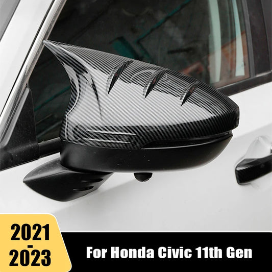 Coques de rétroviseurs en carbone ABS pour Honda Civic 11e génération 2021-2023