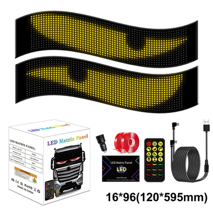 App-Controlled LED Devil Eye Sign, Programmable, USB, Truck 16x96LED12x60CM-2PCS – Car Accessories | MotorWorld Marketplace
