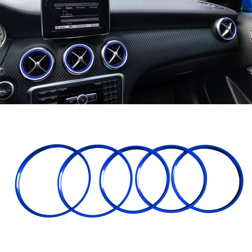 5Pcs AC Vent Trim Set for Mercedes A/B/GLA/CLA 2012-18 Blue – Car Accessories | MotorWorld Marketplace