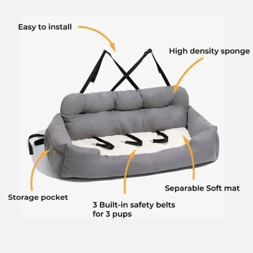 Waterproof 3-Seat Dog Car Hammock | Foldable, Durable Mat – Car Accessories | MotorWorld Marketplace