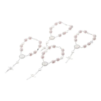4pcs 10mm Alloy Glass Car Rosary Beads Pendant – 5 Colors