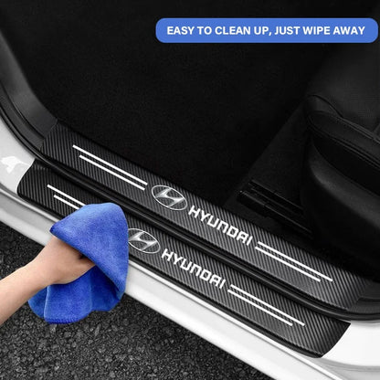 Leather Door Sill Protectors For Hyundai