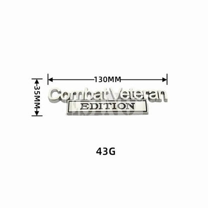 3D Combat Veteran Metal Chrome Emblem Badge – Zinc Alloy Decal – Car Accessories | MotorWorld Marketplace