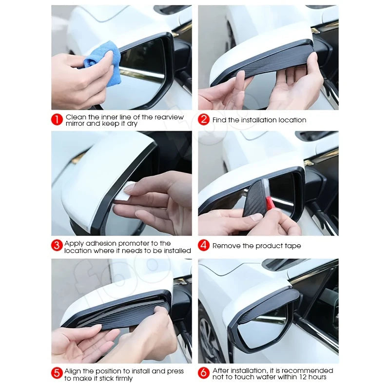 Rainproof Mirror Eyebrow Cover for Renault Megane Clio Captur