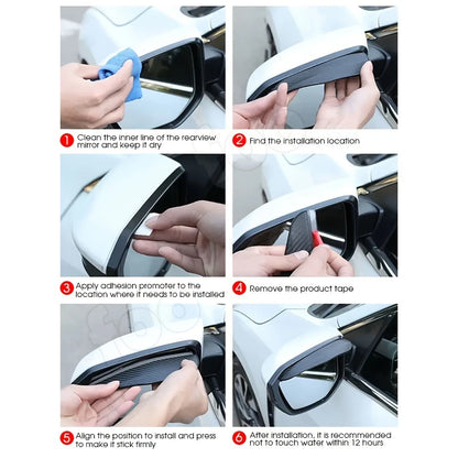 Rainproof Mirror Eyebrow Cover for Renault Megane Clio Captur