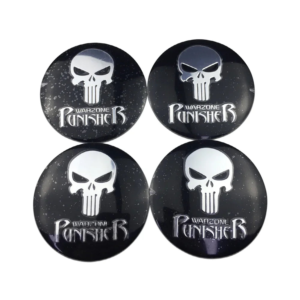 Universal 4pcs 56mm (2.2inch) Wheel Hubcap Stickers