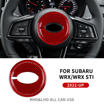 Real Carbon Fiber Steering Wheel Trim for WRX 2022-2024 Red – Car Accessories | MotorWorld Marketplace