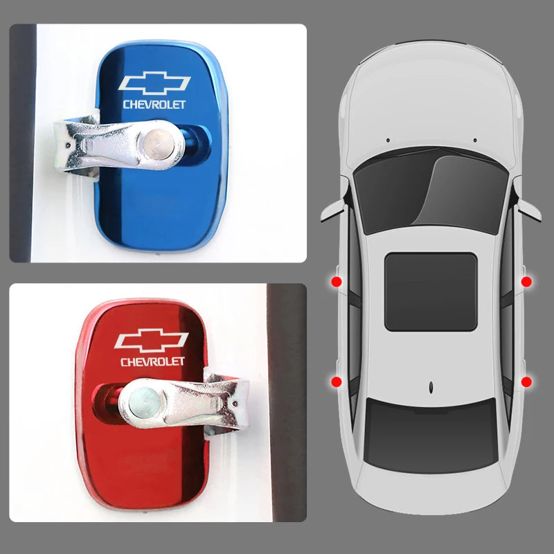 4PCS Door Lock Buckle Covers for Chevrolet, Durable Protection