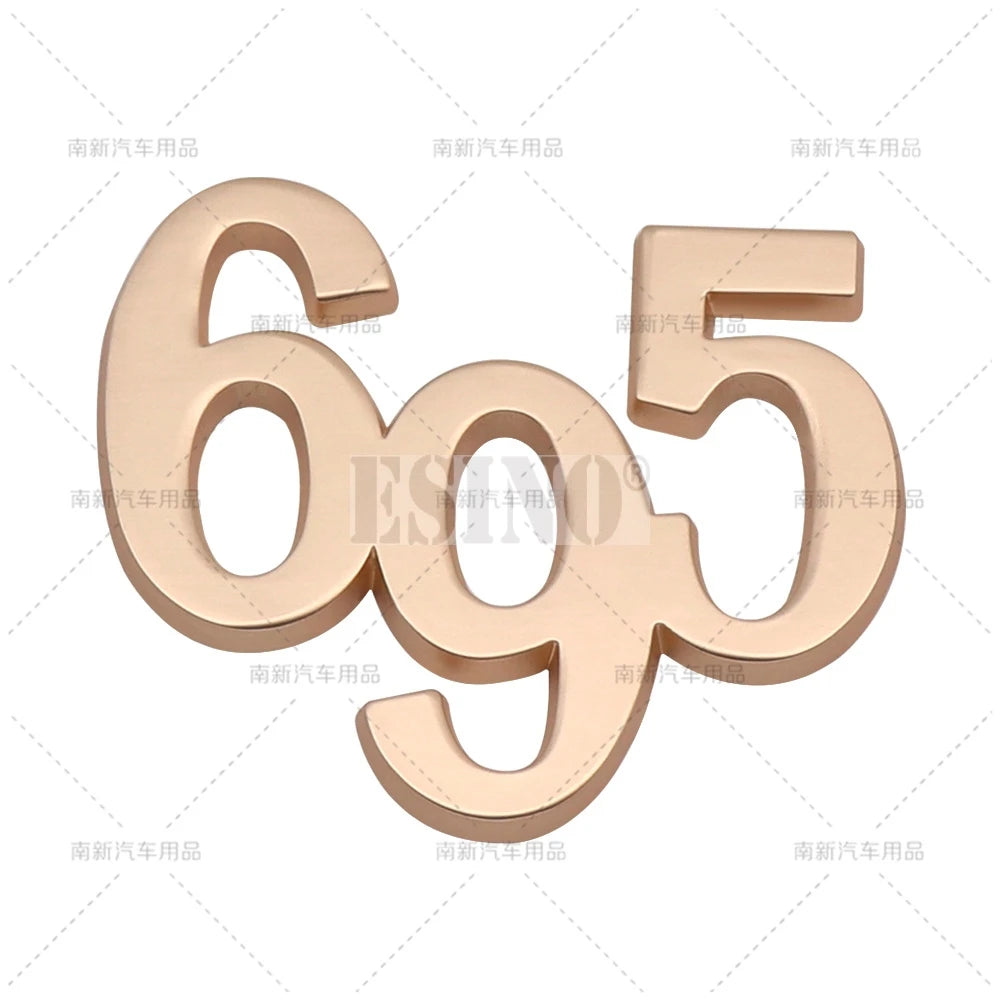 3D Zinc Alloy Badge Emblem for Alfa Romeo Abarth 595 695 Matte Golden 695 – Car Accessories | MotorWorld Marketplace