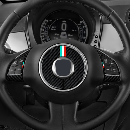 Carbon Fiber Steering Wheel Trim for Fiat 500/595 2007-2019 – Car Accessories | MotorWorld Marketplace