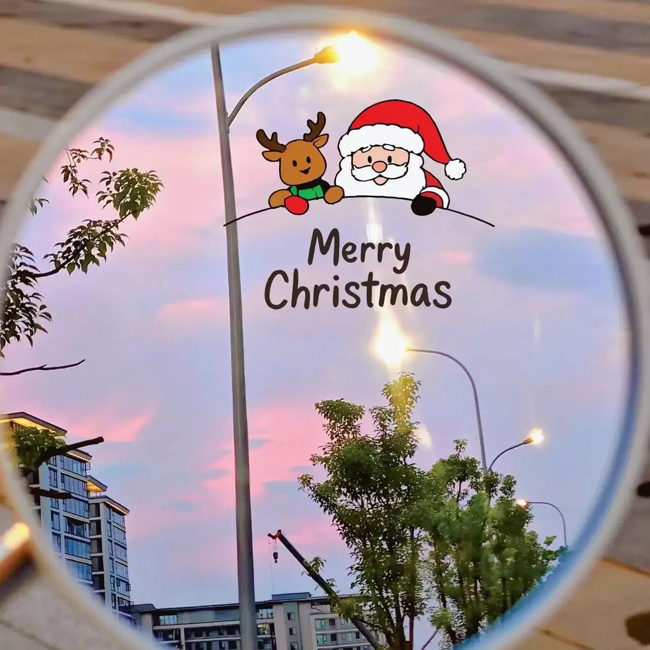 Christmas Santa & Reindeer Stickers for Mirrors & Devices