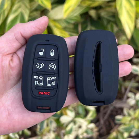 Coque de clé en silicone 6+1 pour Chrysler Pacifica/Voyager 17-20