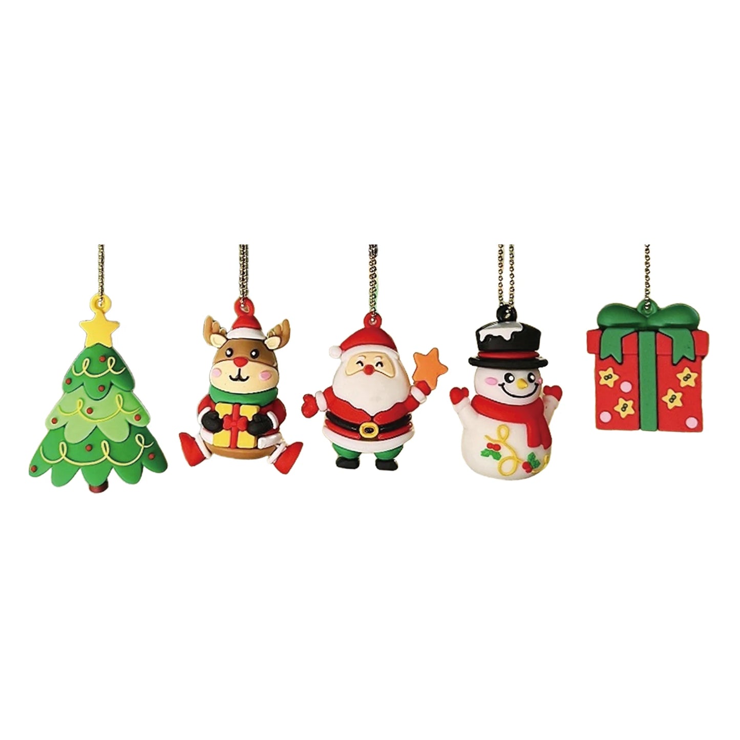 3/5Pcs Xmas Car Mirror Ornaments Set – Santa & Reindeer Decor – Car Accessories | MotorWorld Marketplace