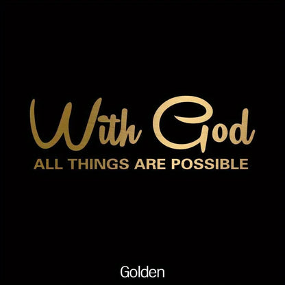 WITH GOD ALL THINGS Car Decal – Christian Auto Sticker