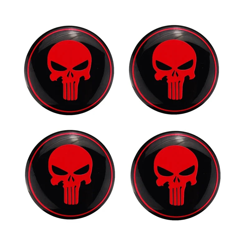 Universal 4pcs 56mm (2.2inch) Wheel Hubcap Stickers