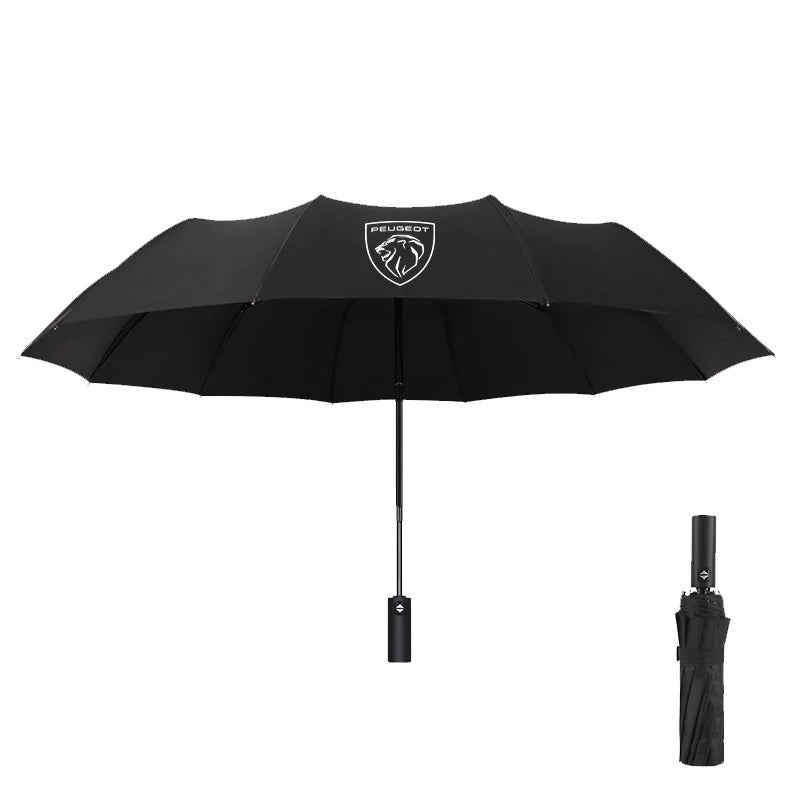 Peugeot Auto Folding Windproof Rain Sunshade Umbrella
