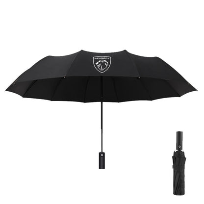 Peugeot Auto Folding Windproof Rain Sunshade Umbrella