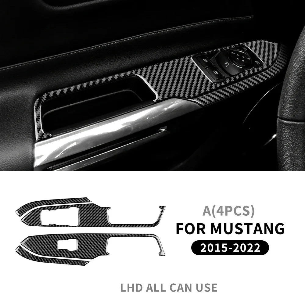 Real Carbon Fiber Interior Trim for Ford Mustang 2015-2023 – Car Accessories | MotorWorld Marketplace